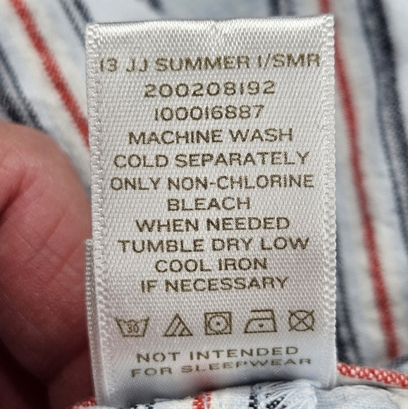 Janie and Jack Linen Blend #bluetag Shorts 18-24 months Blue + Red Stripe puppy - Picture 6 of 7